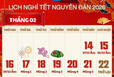 THÔNG BÁO LỊCH NGHỈ TẾT NGUYÊN ĐÁN 2026 VÀ TUYỂN SINH LỚP 2